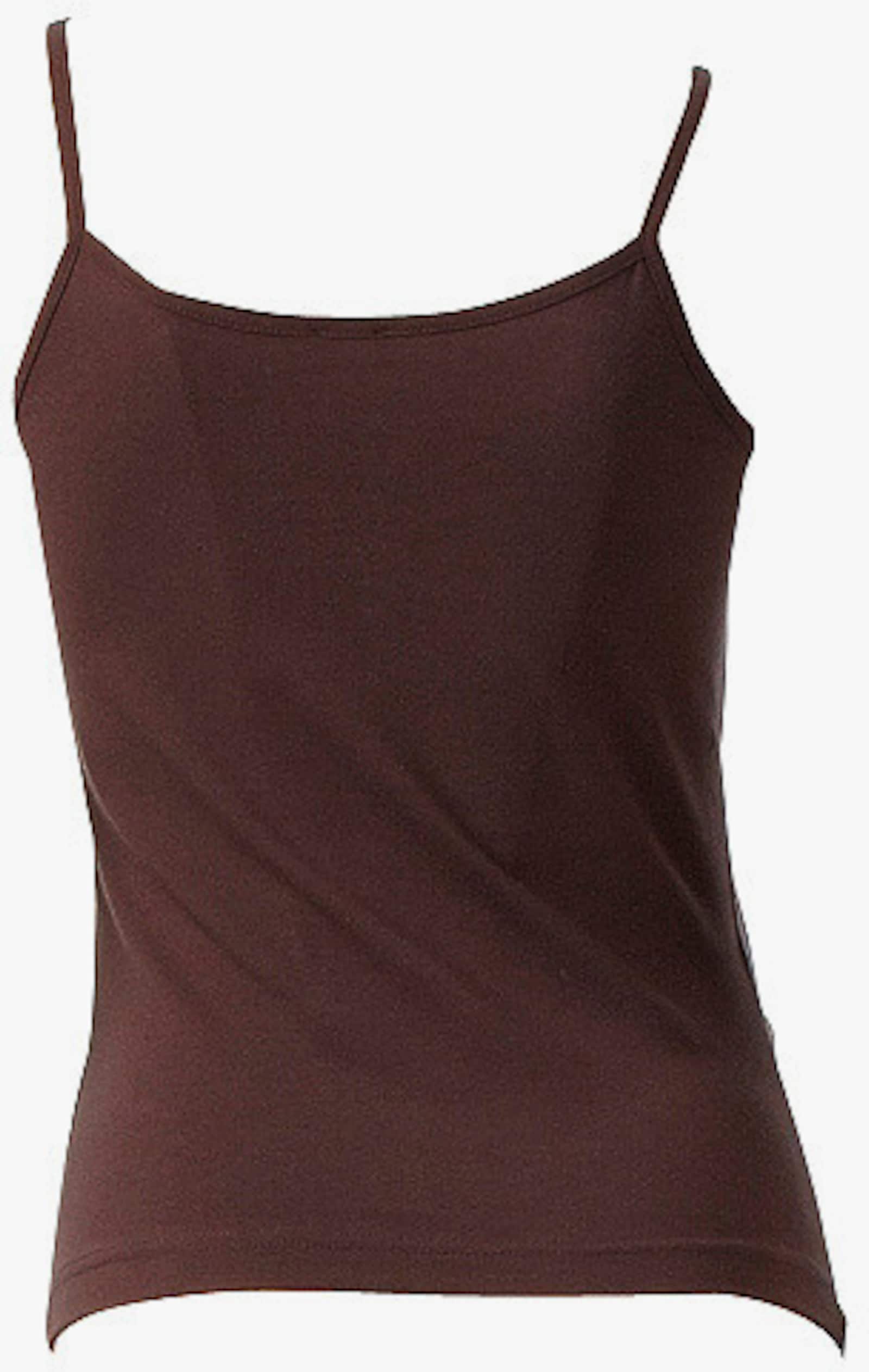 heine Spaghettitop in figurbetontem Schnitt - schokobraun