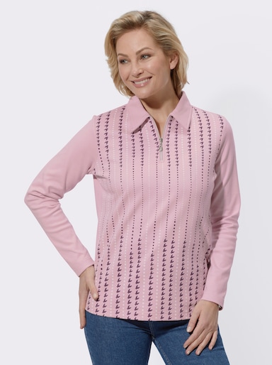 Winter-Shirt - rosé-bedruckt