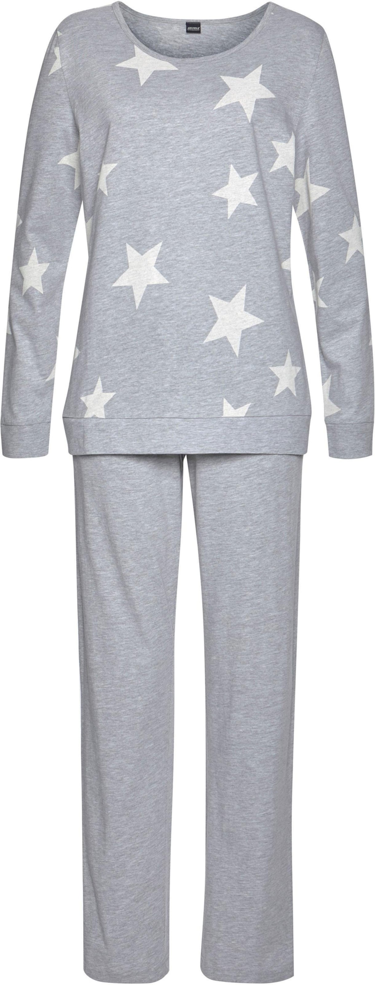 Pyjama,3Pcs günstig Kaufen-Pyjama in grau-rosa-sterne von Arizona. Pyjama in grau-rosa-sterne von Arizona <![CDATA[Lust auf was Bequemes? Dann ist der sportlich-lässige Melange-Pyjama im Doppelpack von Arizona genau das Richtige für dich. Der Schlafanzug präsentiert sich mit sch