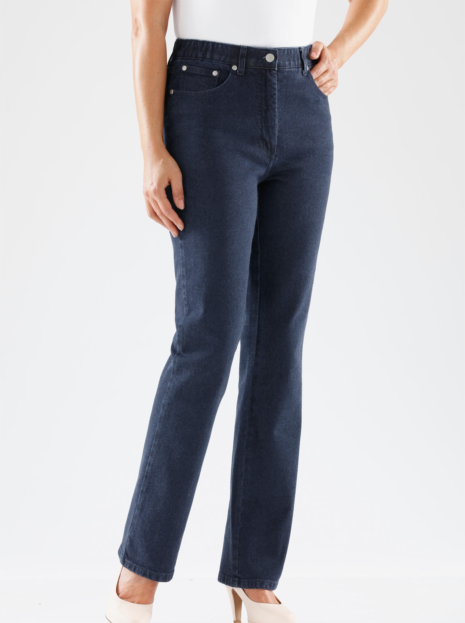 5-pocketjeans met comfortband aan de binnenzijde - dark-blue
