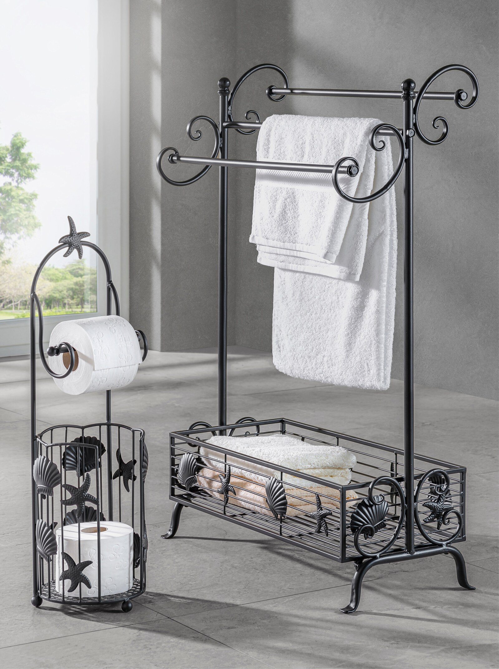 heine home Rollenhalter - schwarz