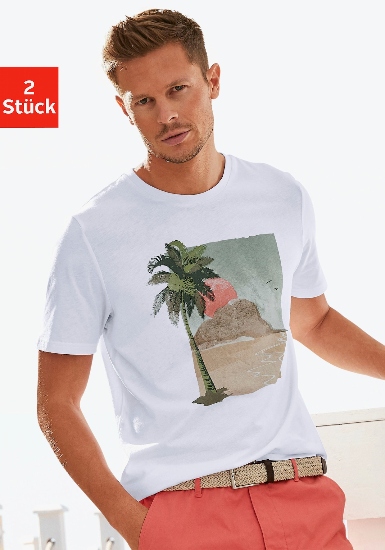 Beachtime T-Shirt - mint / bedruckt