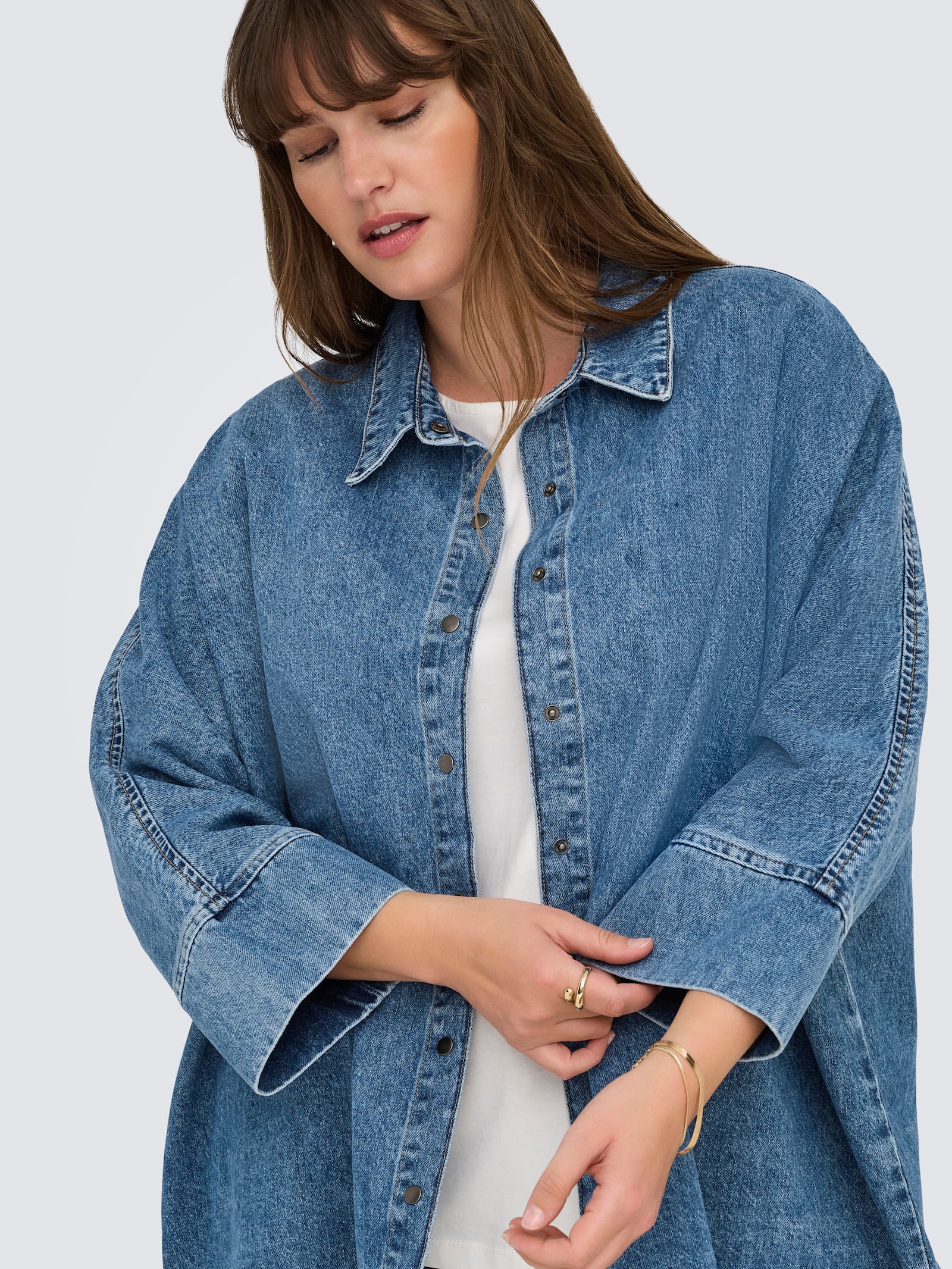 ONLY CARMAKOMA Jeansbluse - medium blue denim