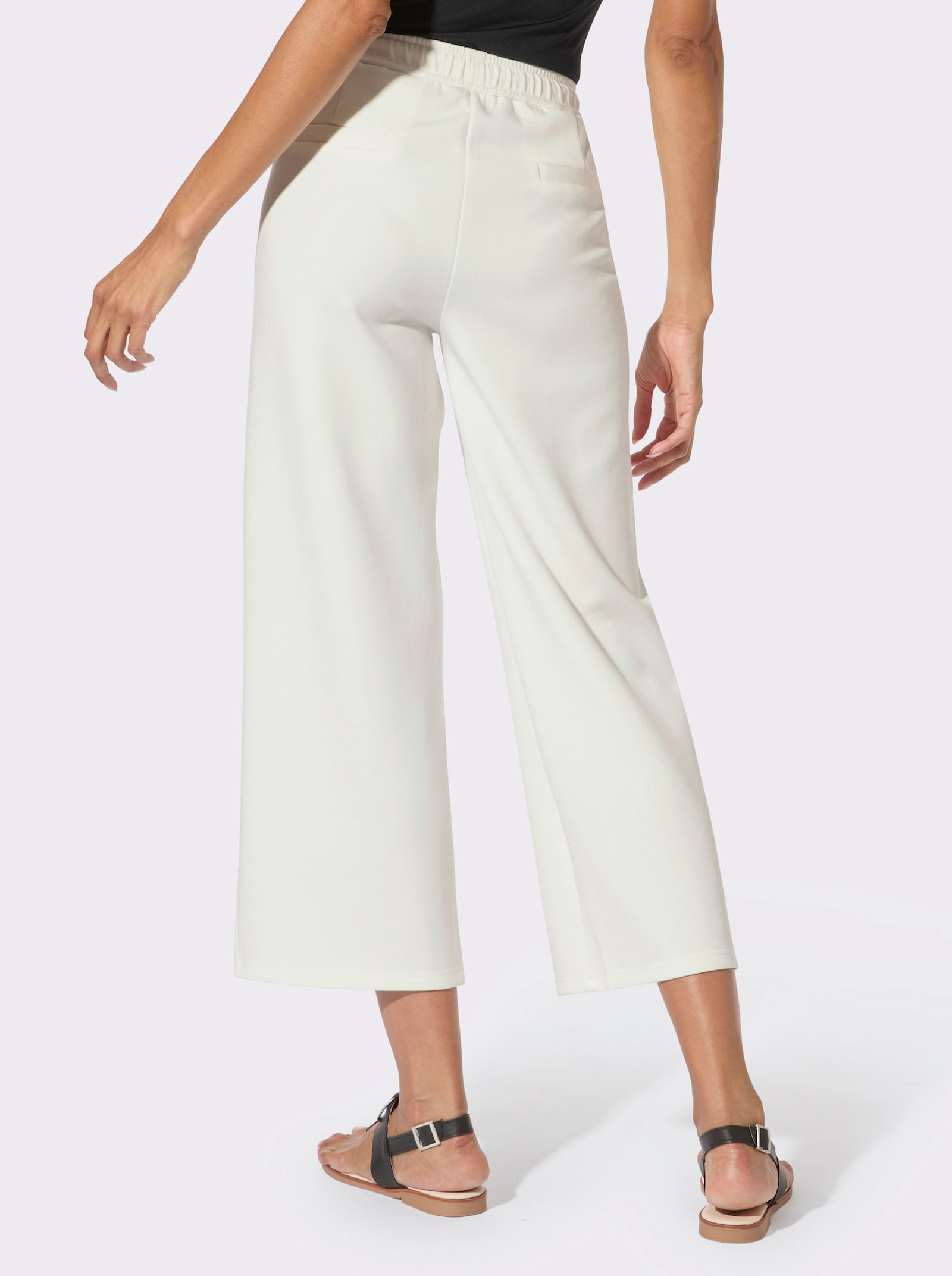 Schlupfhose in pflegeleichter Interlock-Qualität - ecru