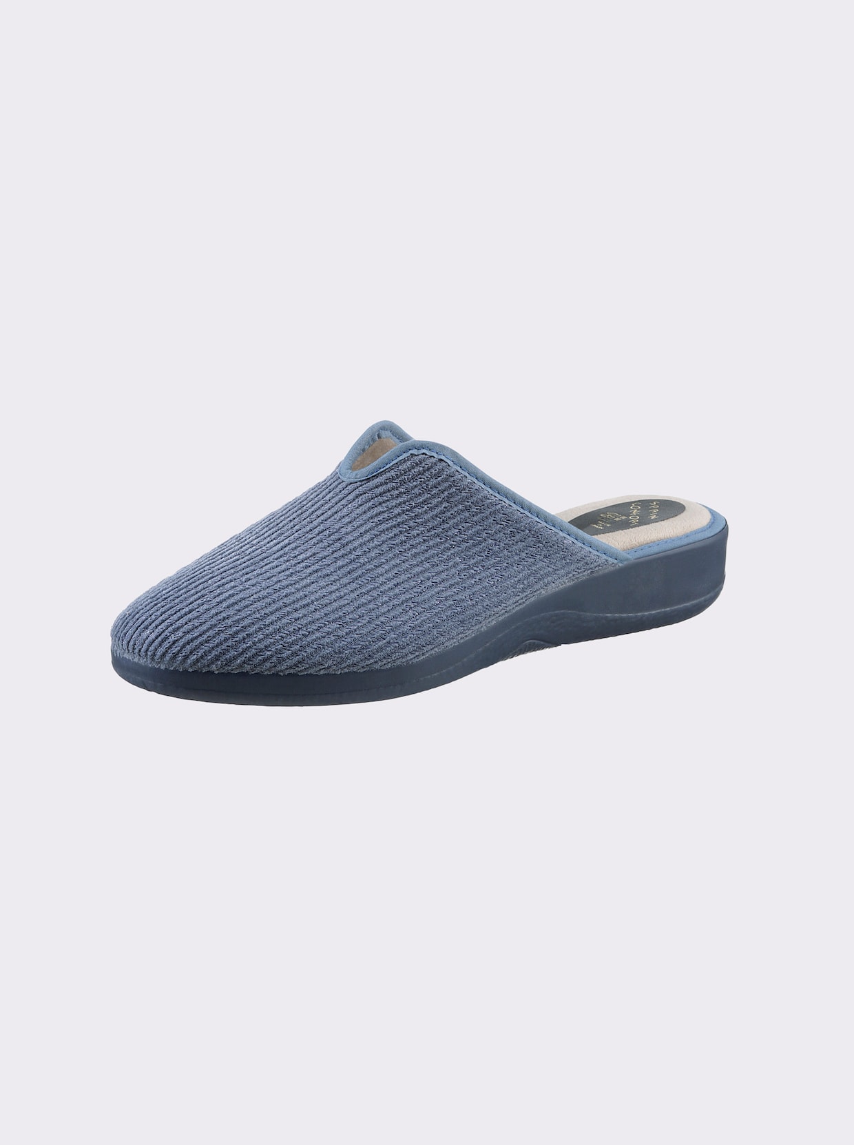 Pantofle - středně modrá-vzor