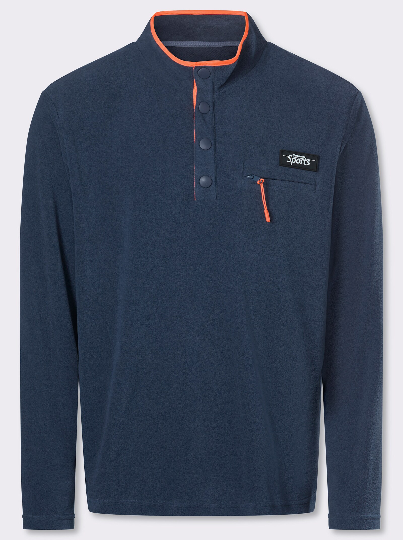 Catamaran Sports Fleeceshirt mit Reißverschluss-Brusttasche - dunkelblau