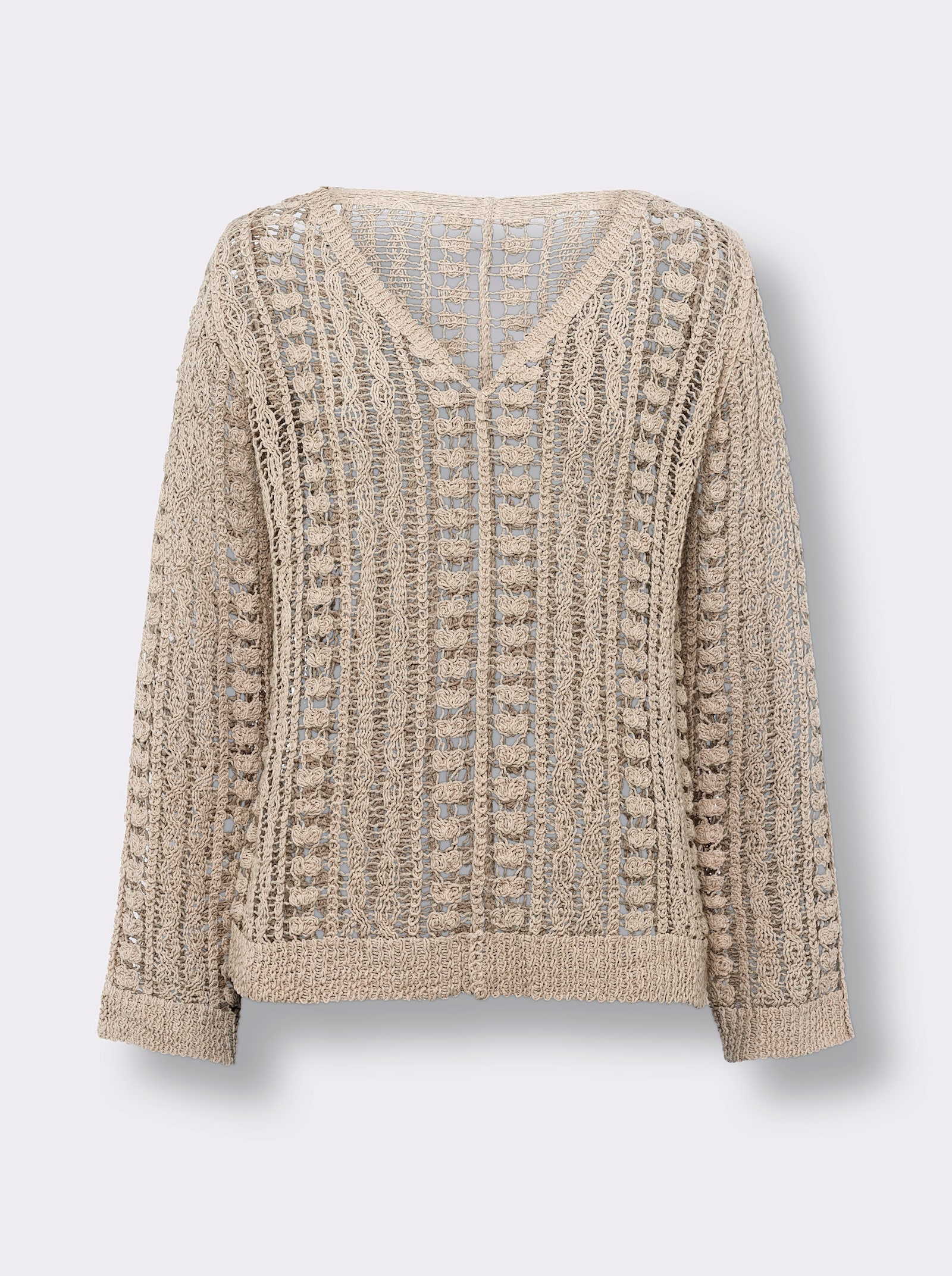 heine Ajourpullover aus reiner Baumwolle - beige