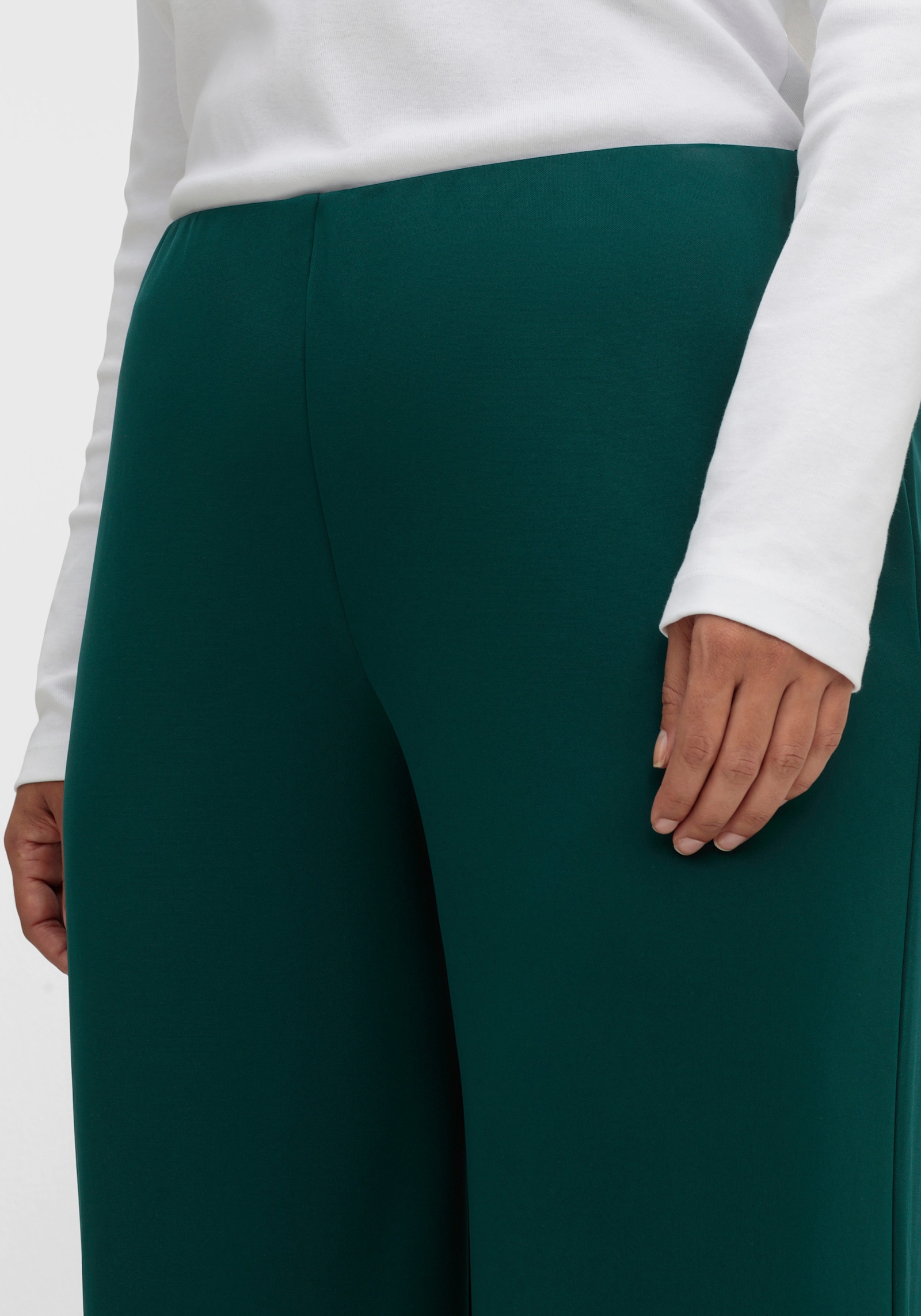 Jerseyhose in weiter Form - petrol