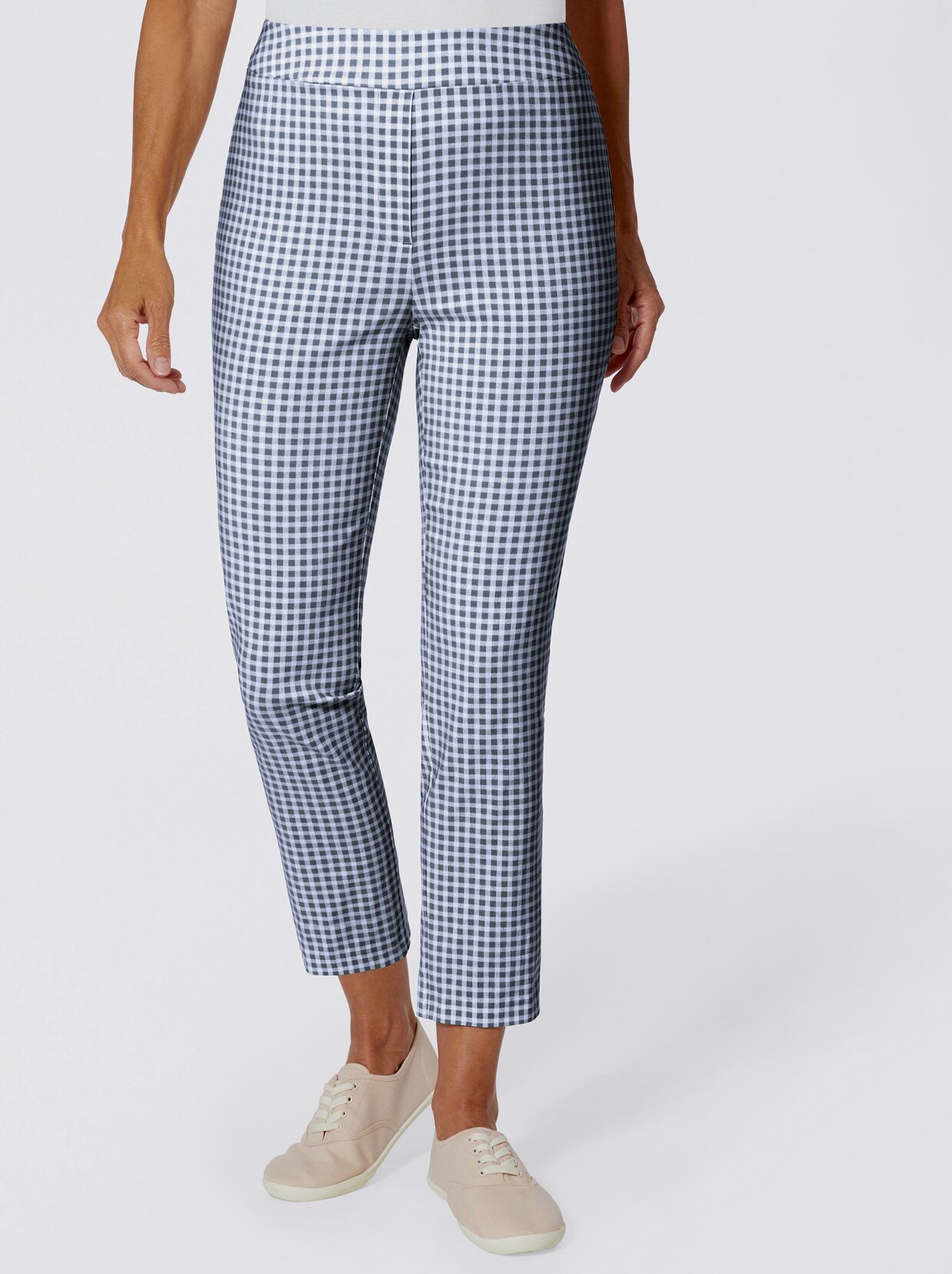 7/8-broek - marine geruit