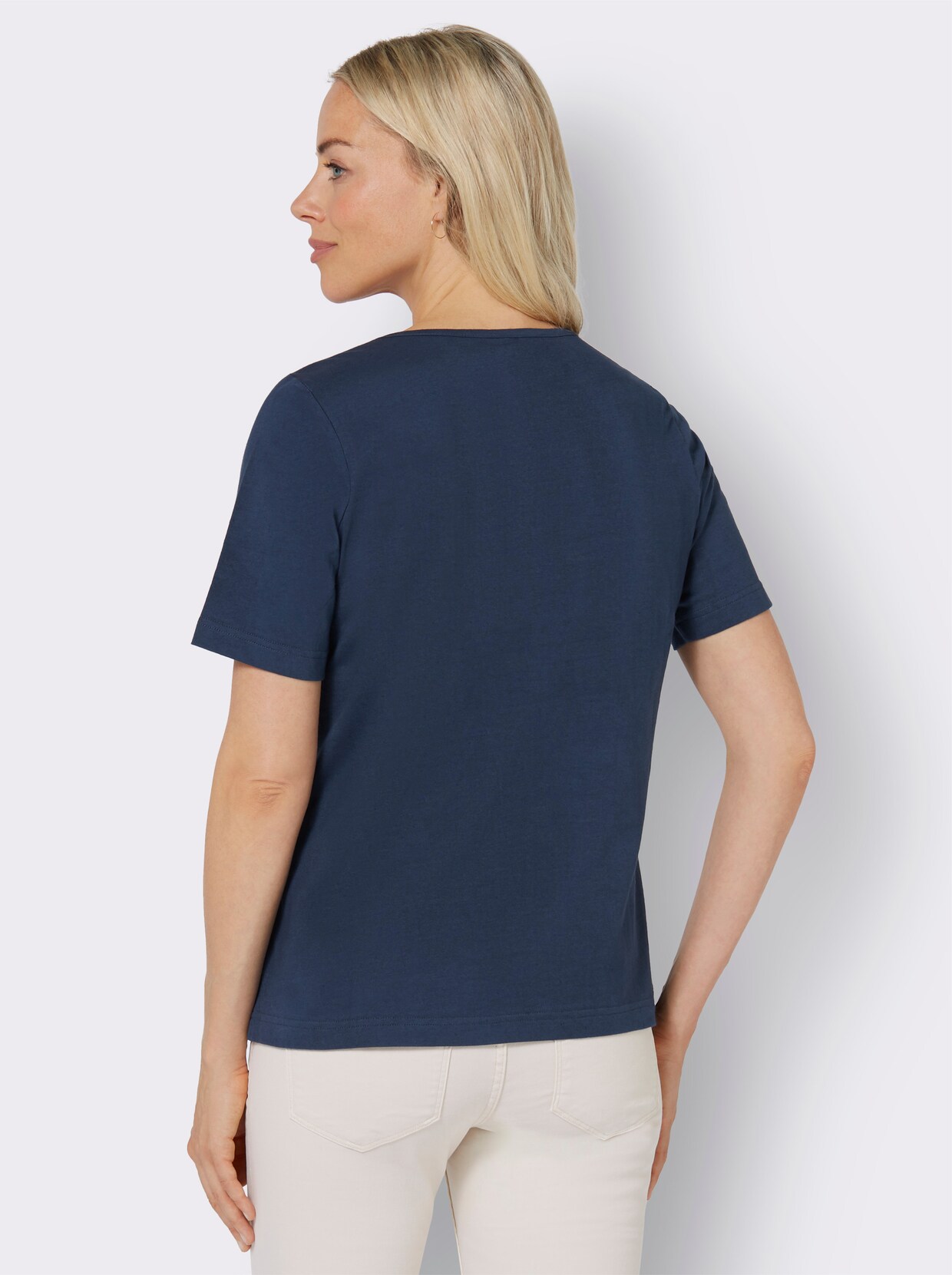 2-in-1-shirt - donkerblauw