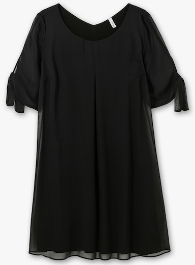 sheego Chiffonkleid - schwarz