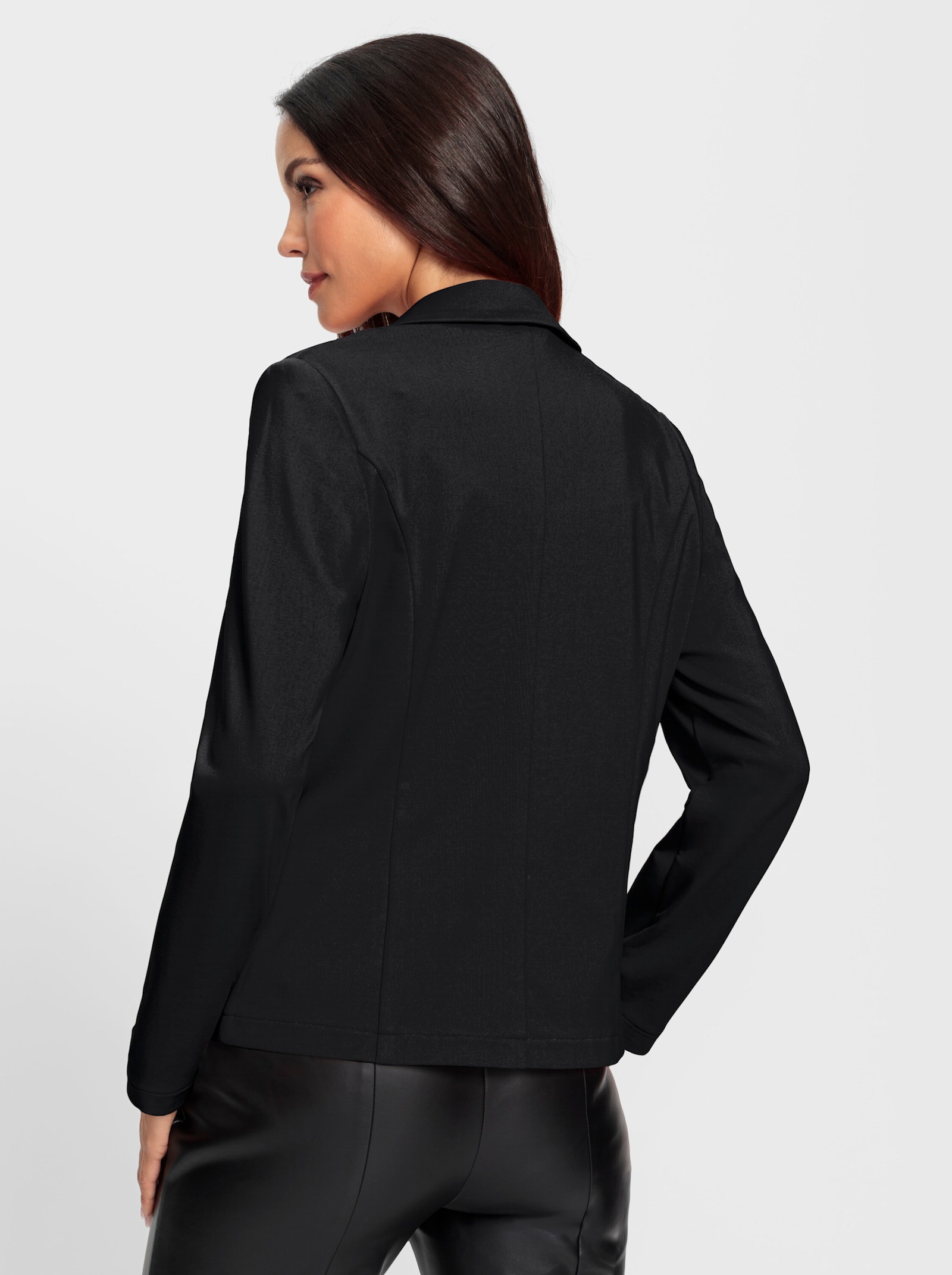 heine Blazer en jersey avec ourlet arrondi - noir