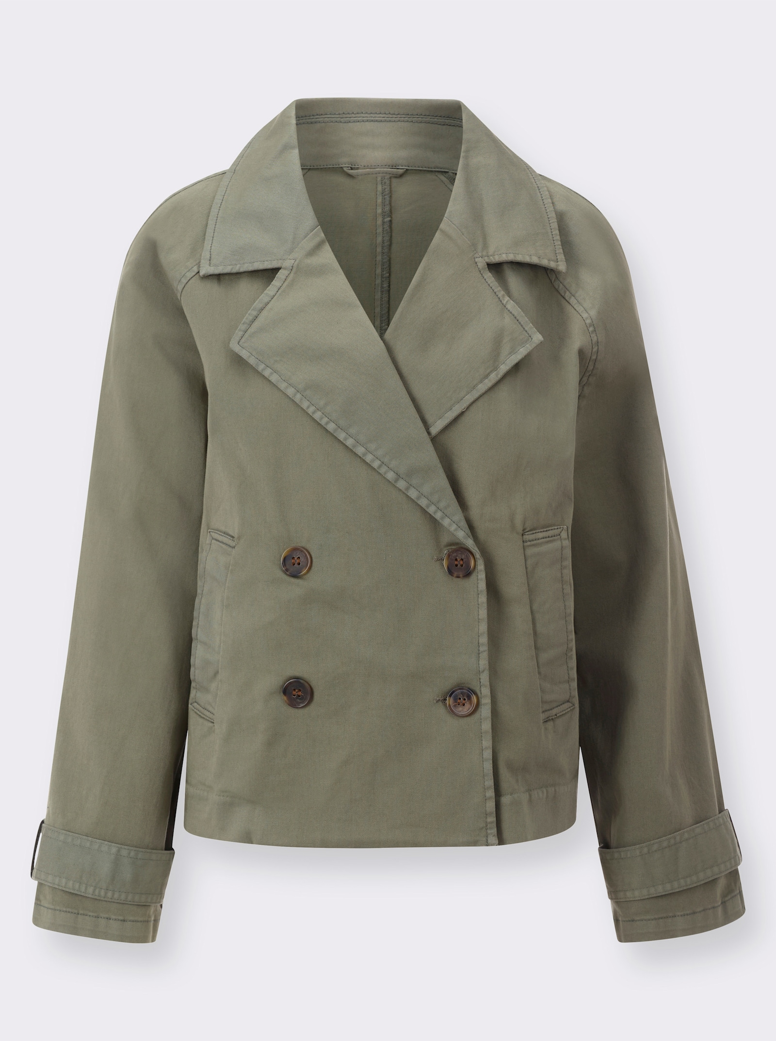 Trenchcoat mit Reverskragen - khaki
