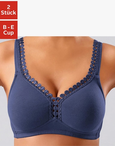 petite fleur Soft-BH - marine+weiß