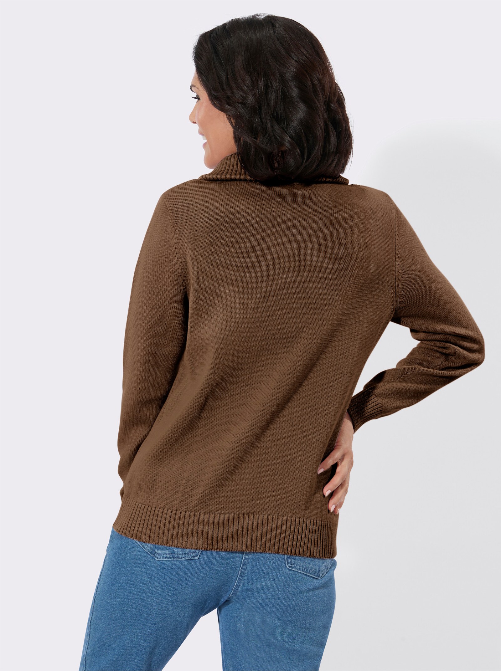 Troyer im Muster-Mix - braun