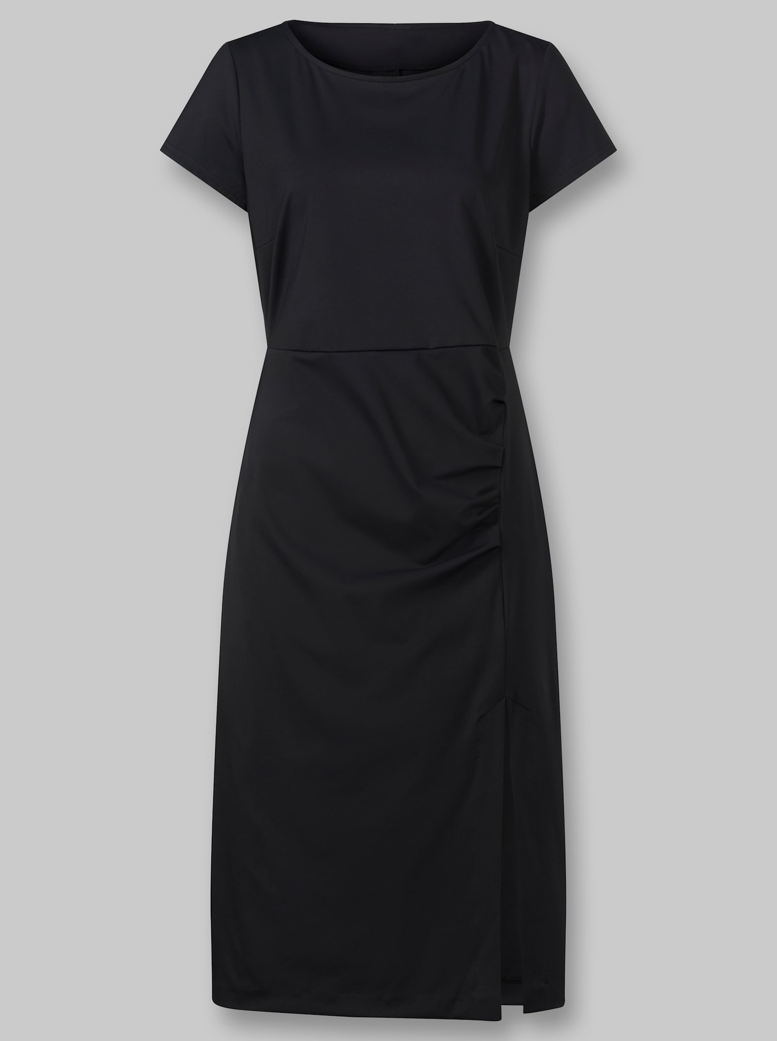 heine Jerseykleid mit Spitzenzier - schwarz