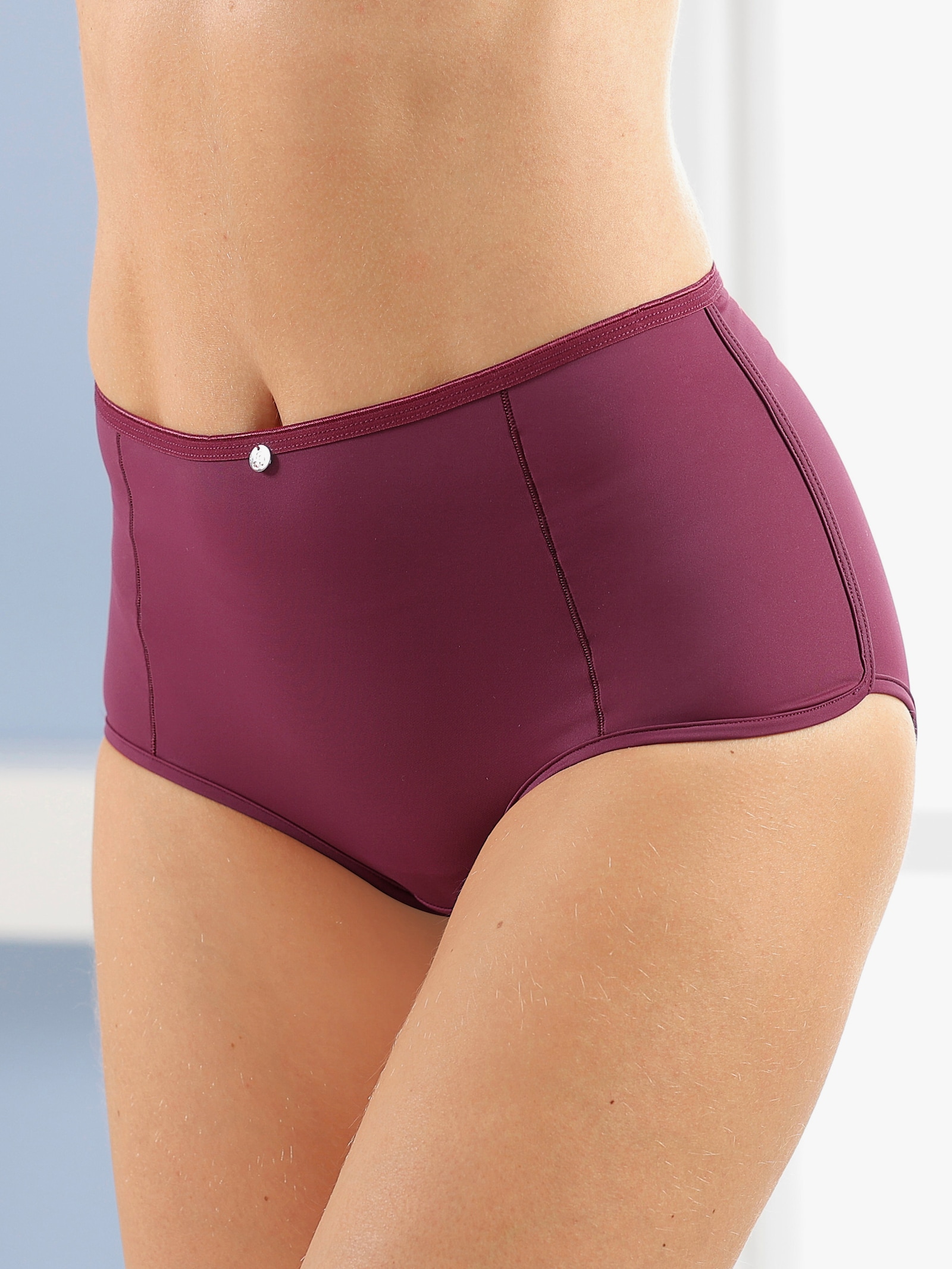 wäschepur Hipster mit flachen Abschlüssen - bordeaux