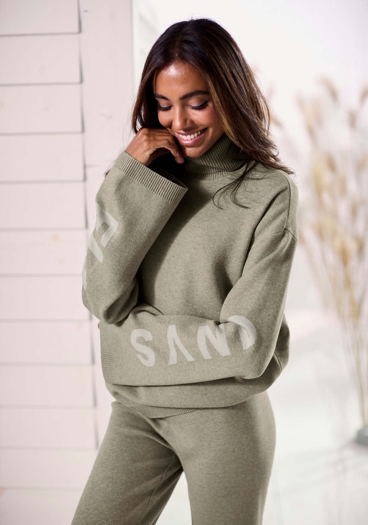 Elbsand Sweater - olive chiné