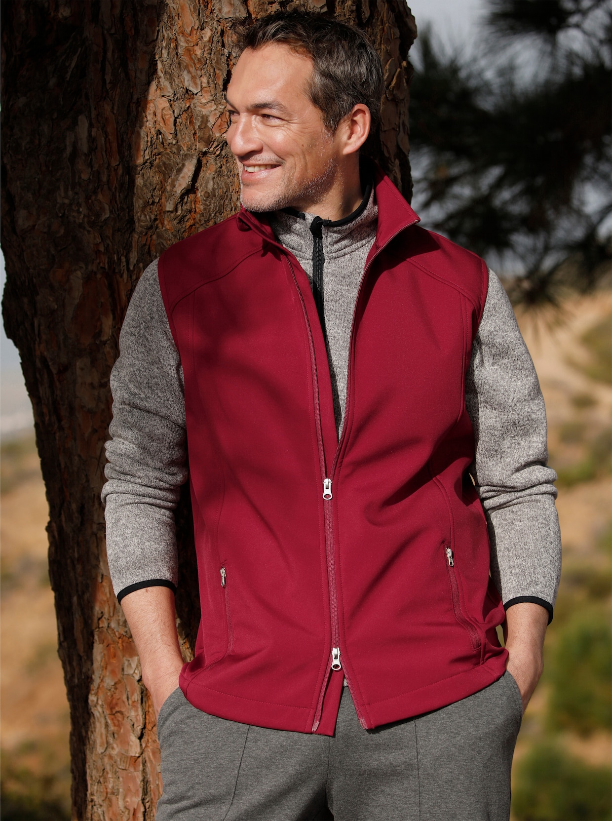 Catamaran Sports Softshell-gilet - donkerrood