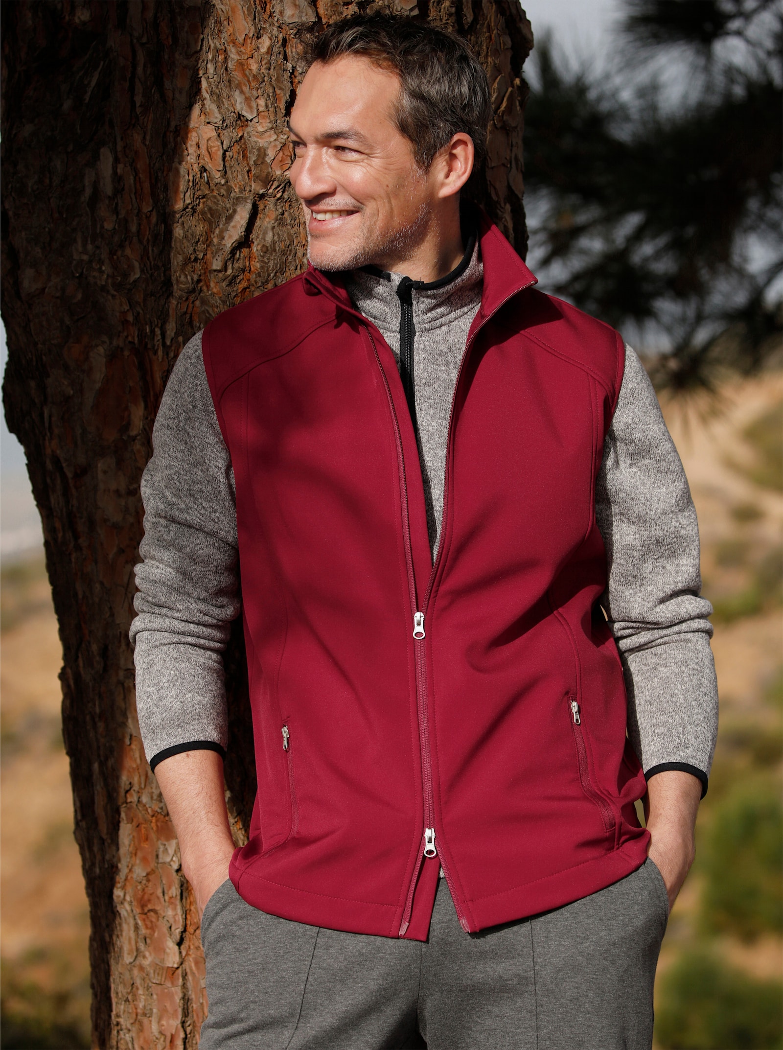 Catamaran Sports Softshell-gilet - donkerrood