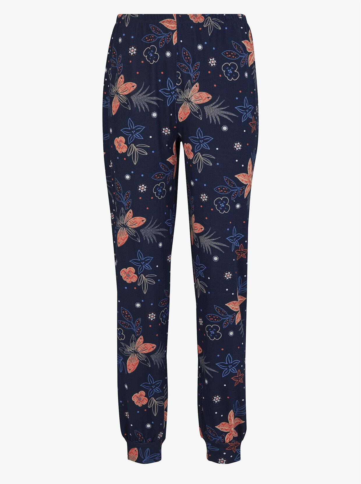 Pyžamo-Kalhoty - noční modrá-potisk