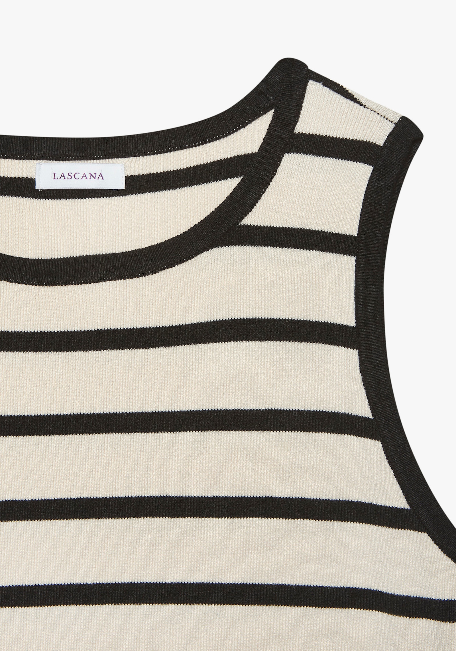 LASCANA Stricktop - beige-schwarz