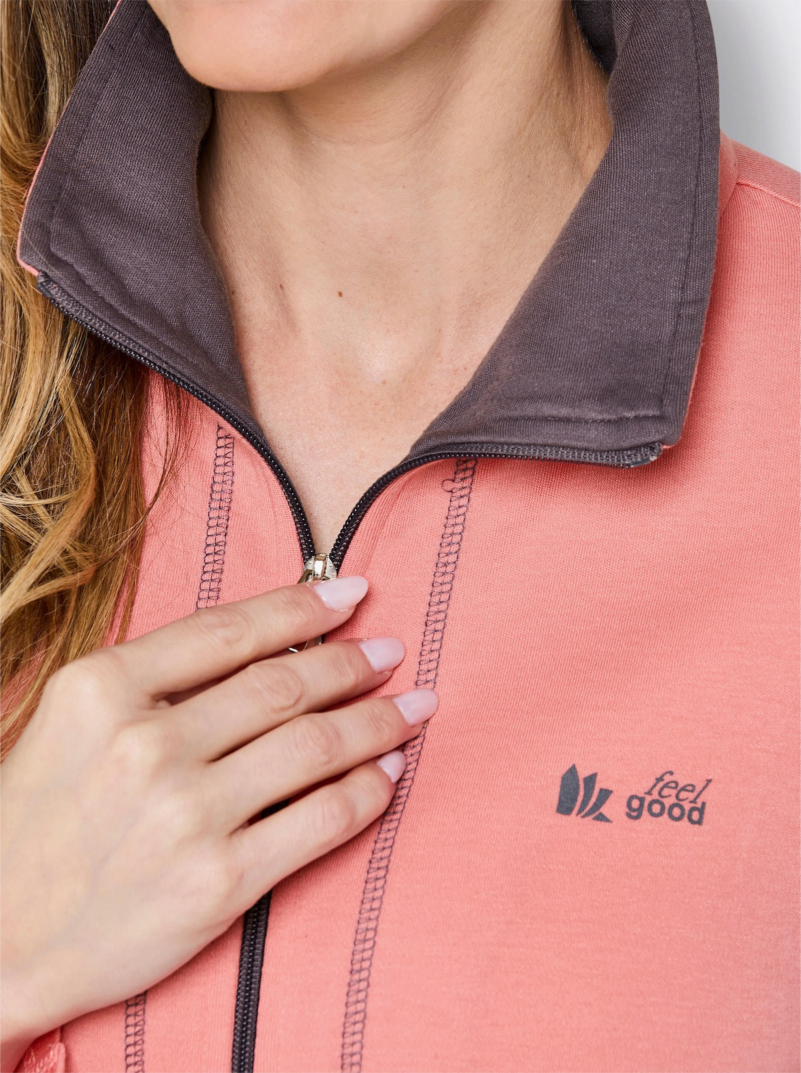 feel good Hausanzug - flamingo-anthrazit