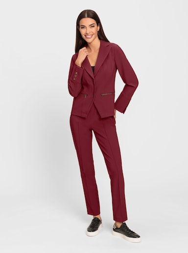 heine Tailleur pantalon - rouge foncé