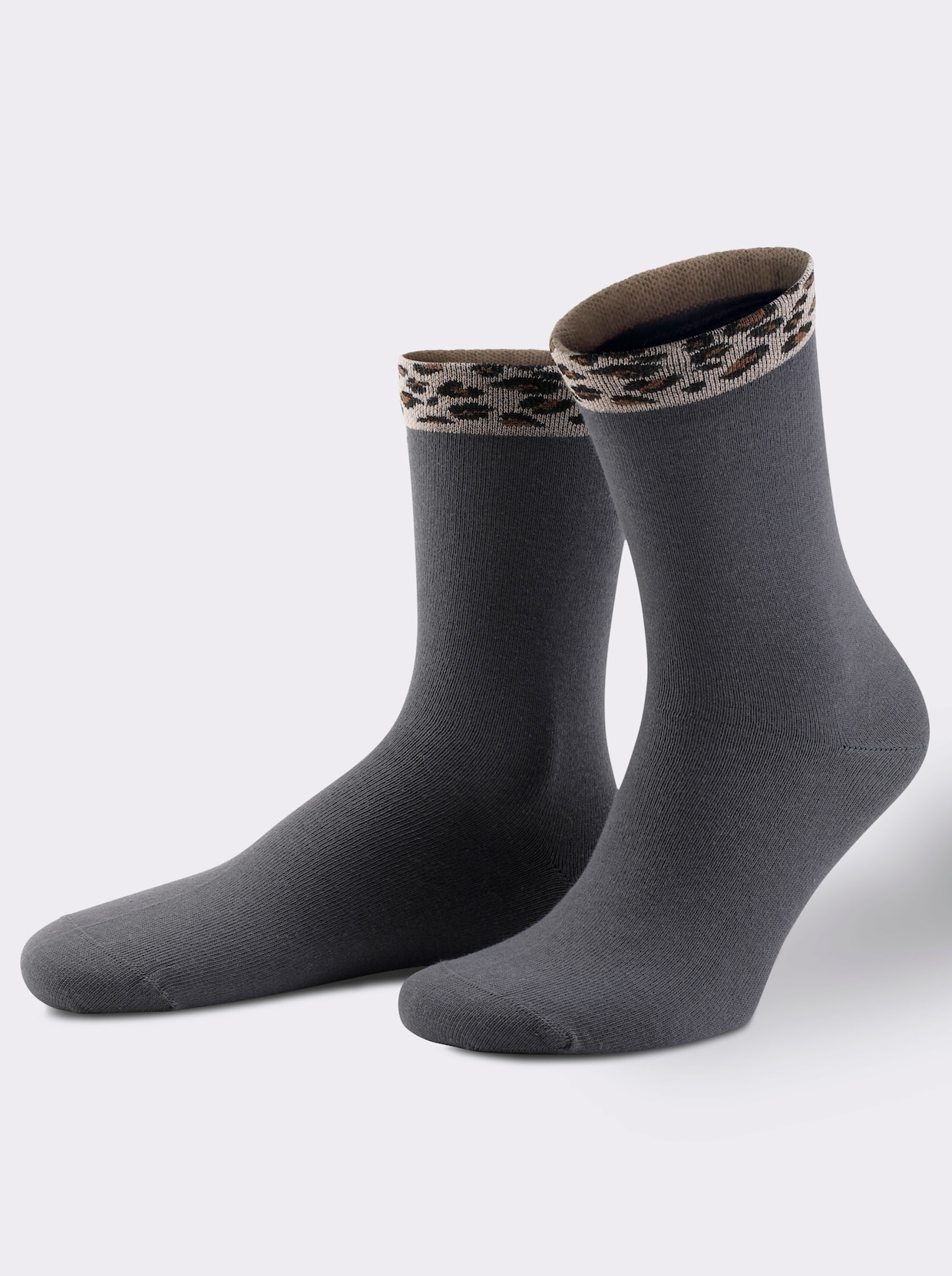 wäschepur Damen-Socken - schwarz-gemustert