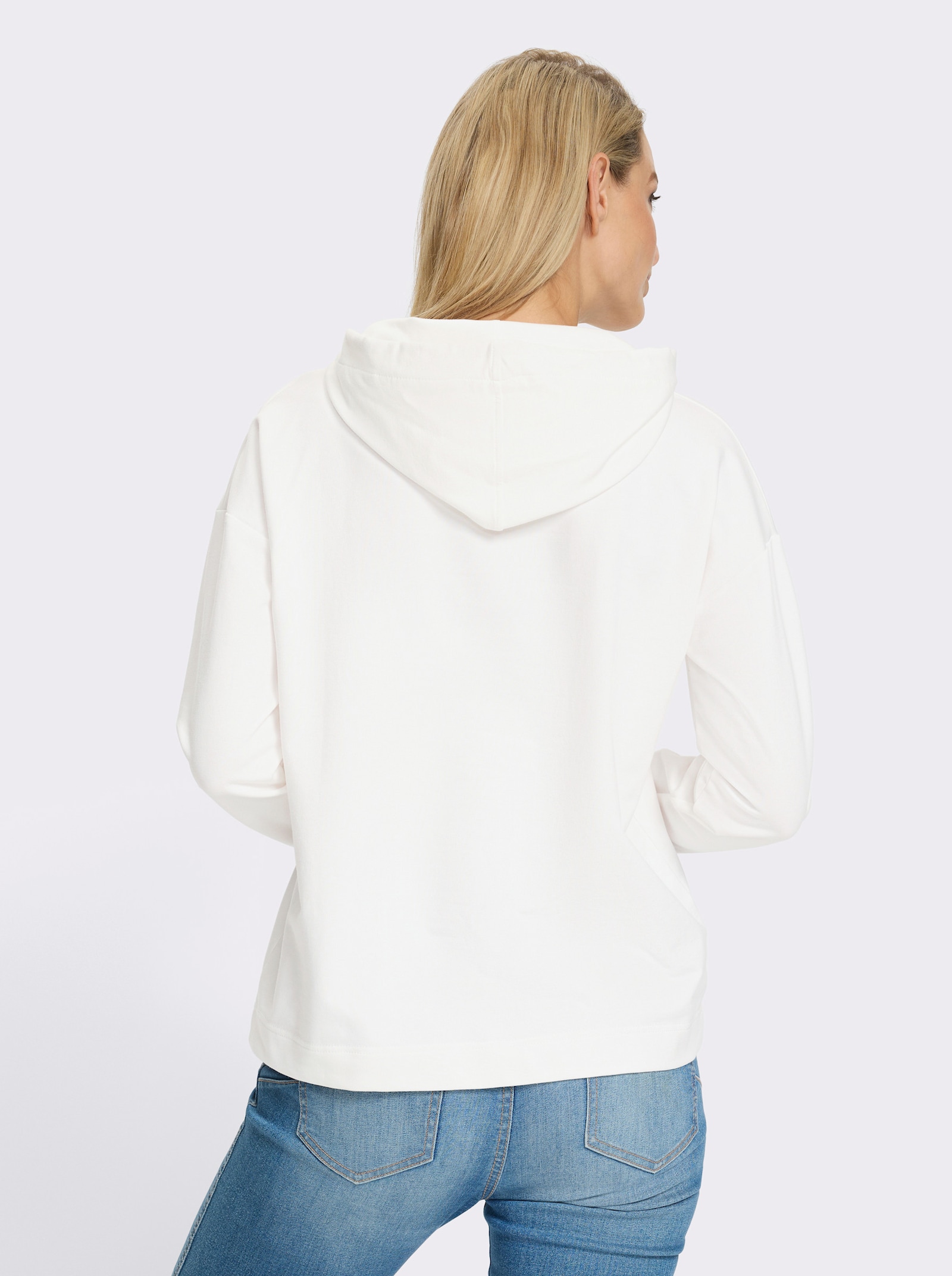 heine Sweatshirt mit Schriftzug - ecru