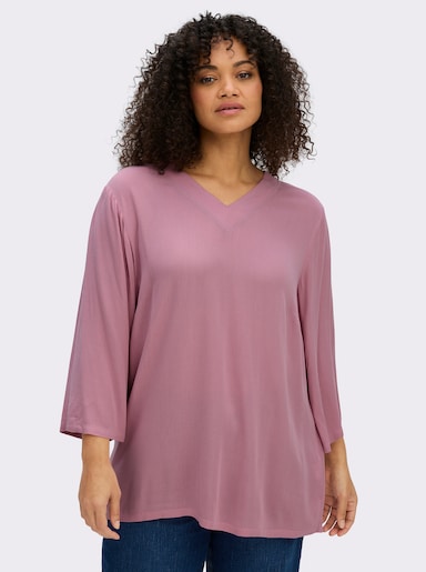 sheego Tunika in leichter Crinkle-Struktur - altrosa