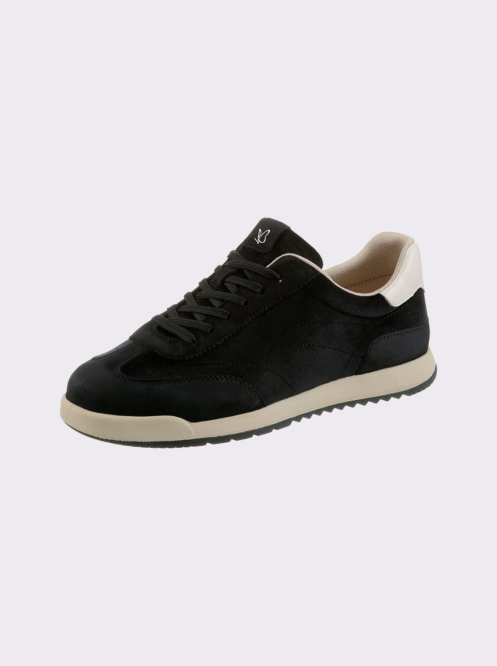 Caprice Sneaker mit Velours- & Glattleder - schwarz