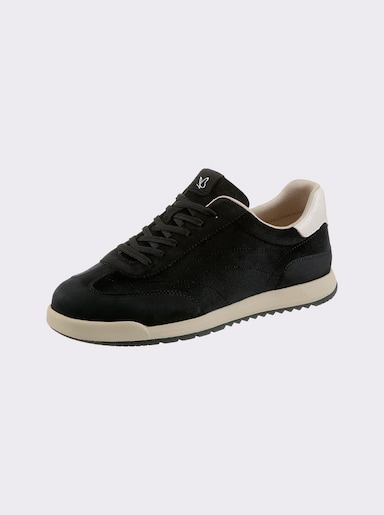 Caprice Sneaker mit Velours- & Glattleder - schwarz