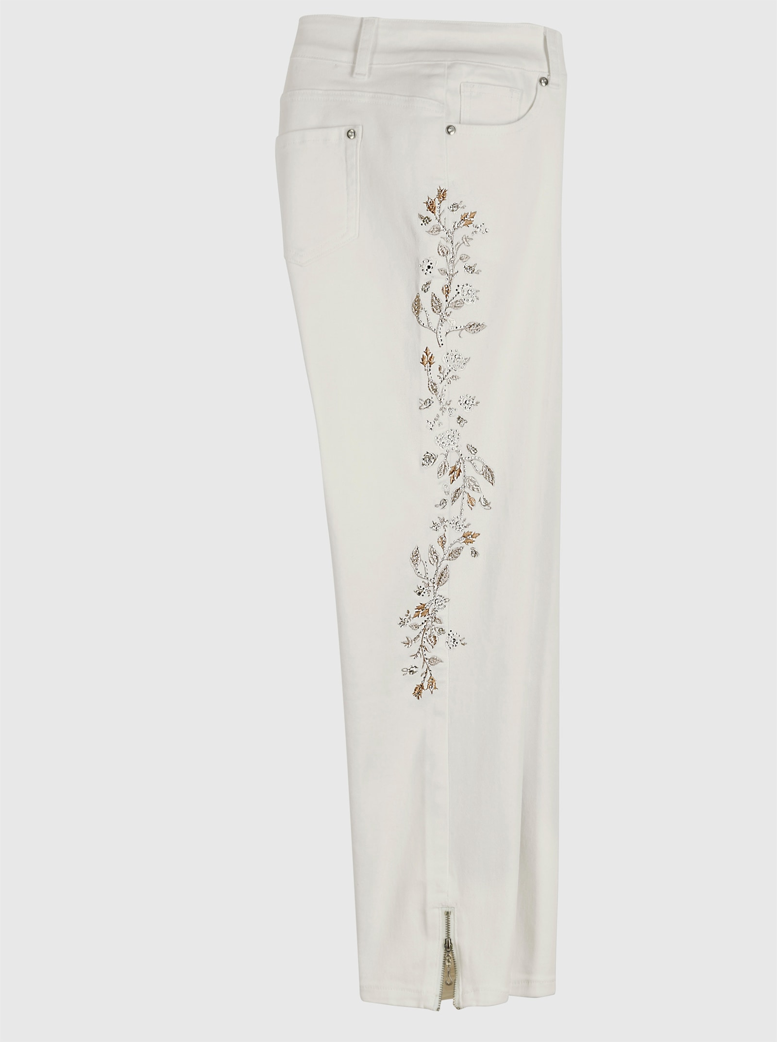 5-pocketjeans met push-up-effect - wit