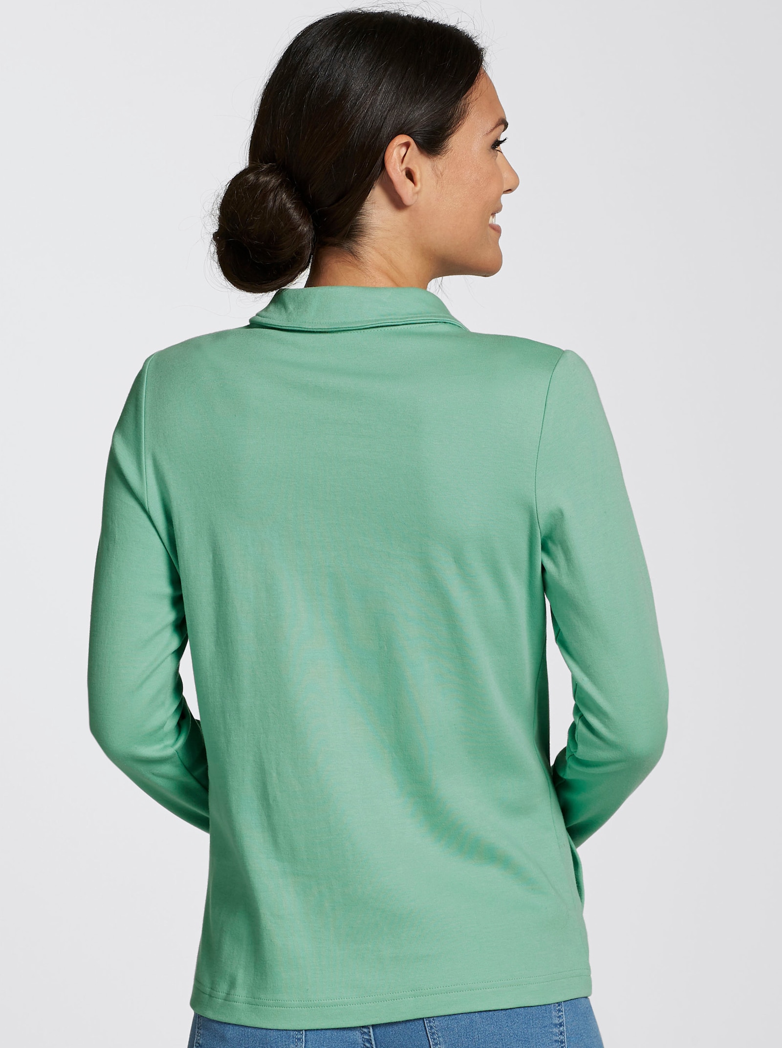 Tričko s dlouhým rukávem s přívěskem ve tvaru sněhové vločky - světlezelená