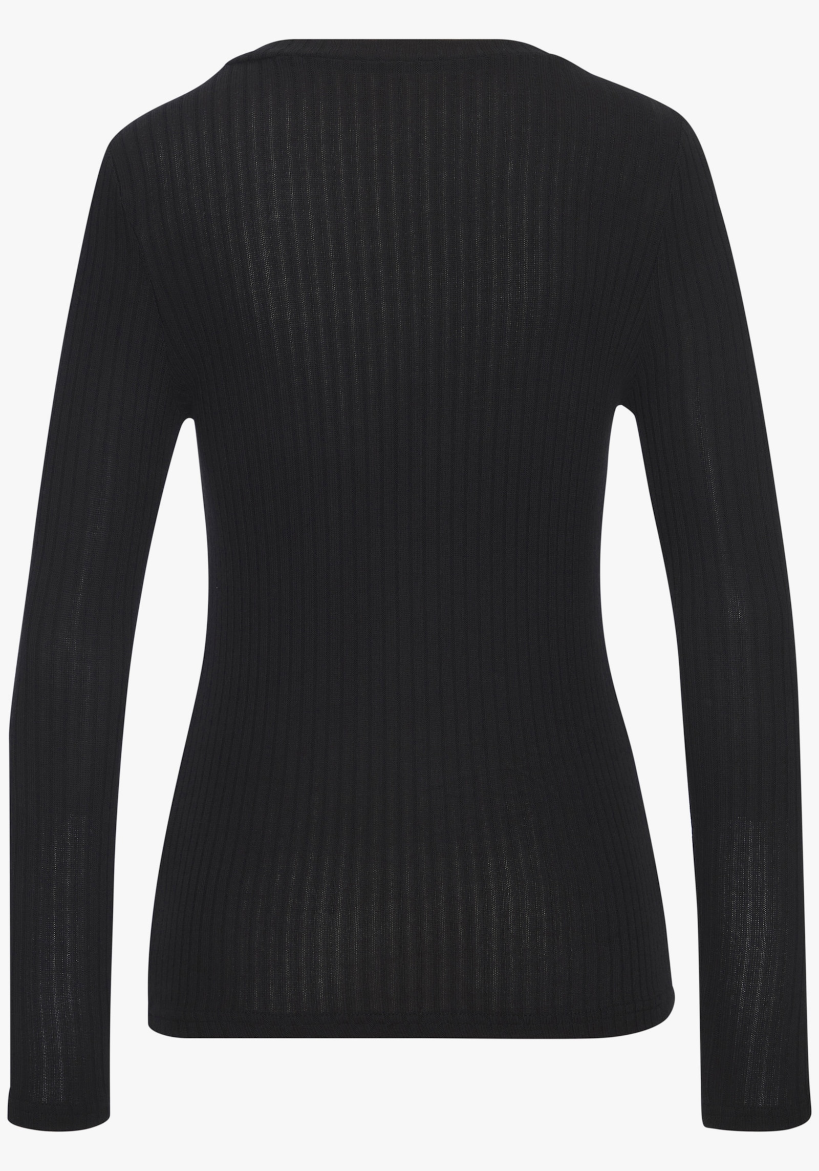 LASCANA Shirt met lange mouwen - zwart