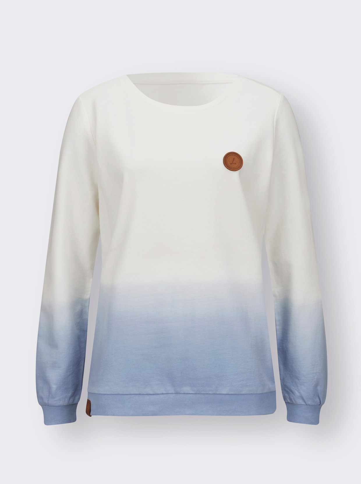 Sweatshirt - bleu/ecru