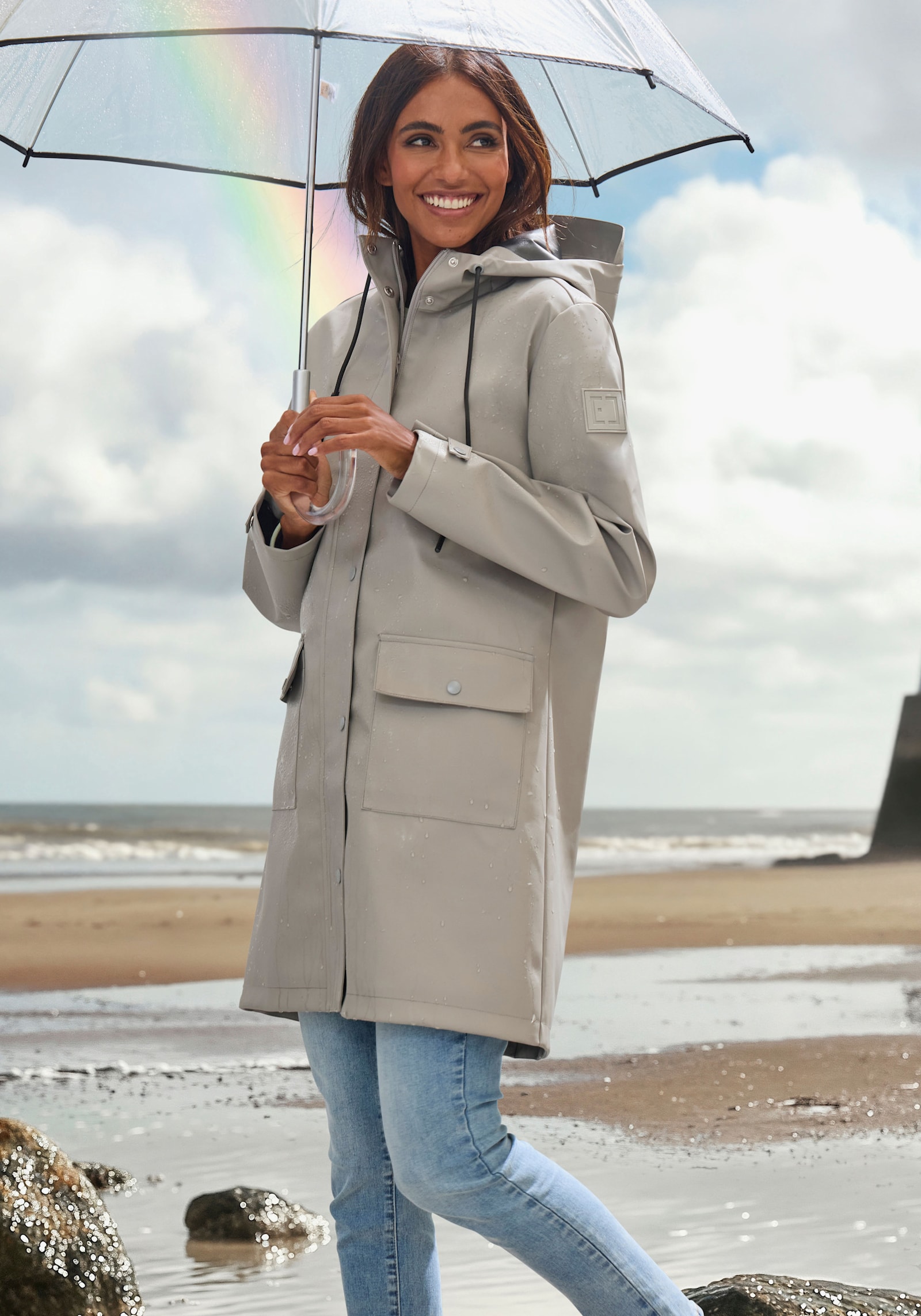 Elbsand Regenjacke - hellgrau