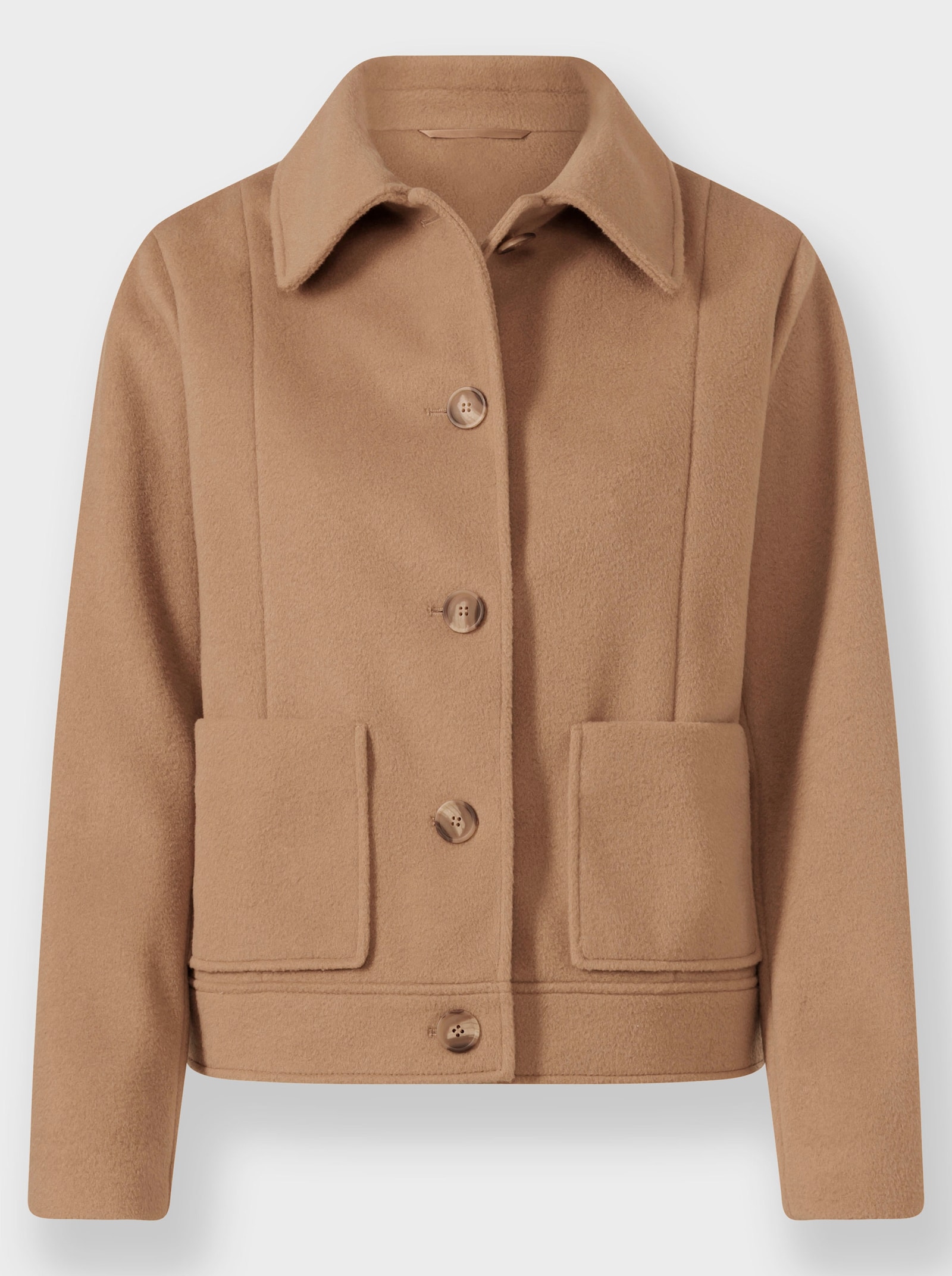 heine Kurzjacke mit aufgesetzten Taschen - camel