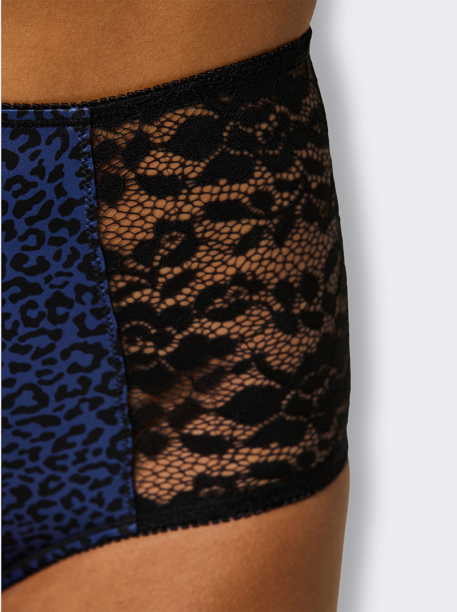 wäschepur Taillenslip mit Animalprint - royalblau-bedruckt