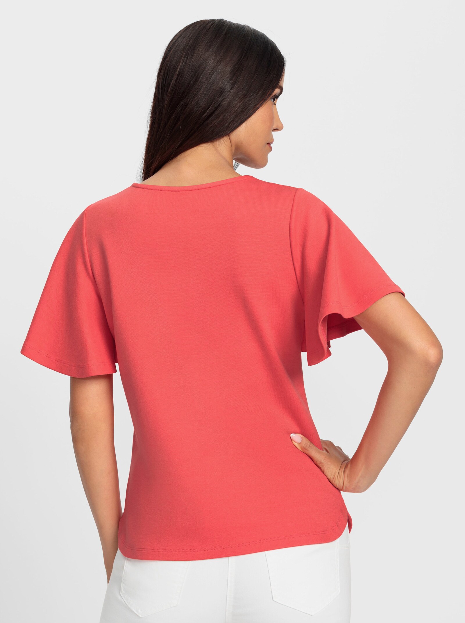 heine Rundhalsshirt mit Flügelärmeln - hummer