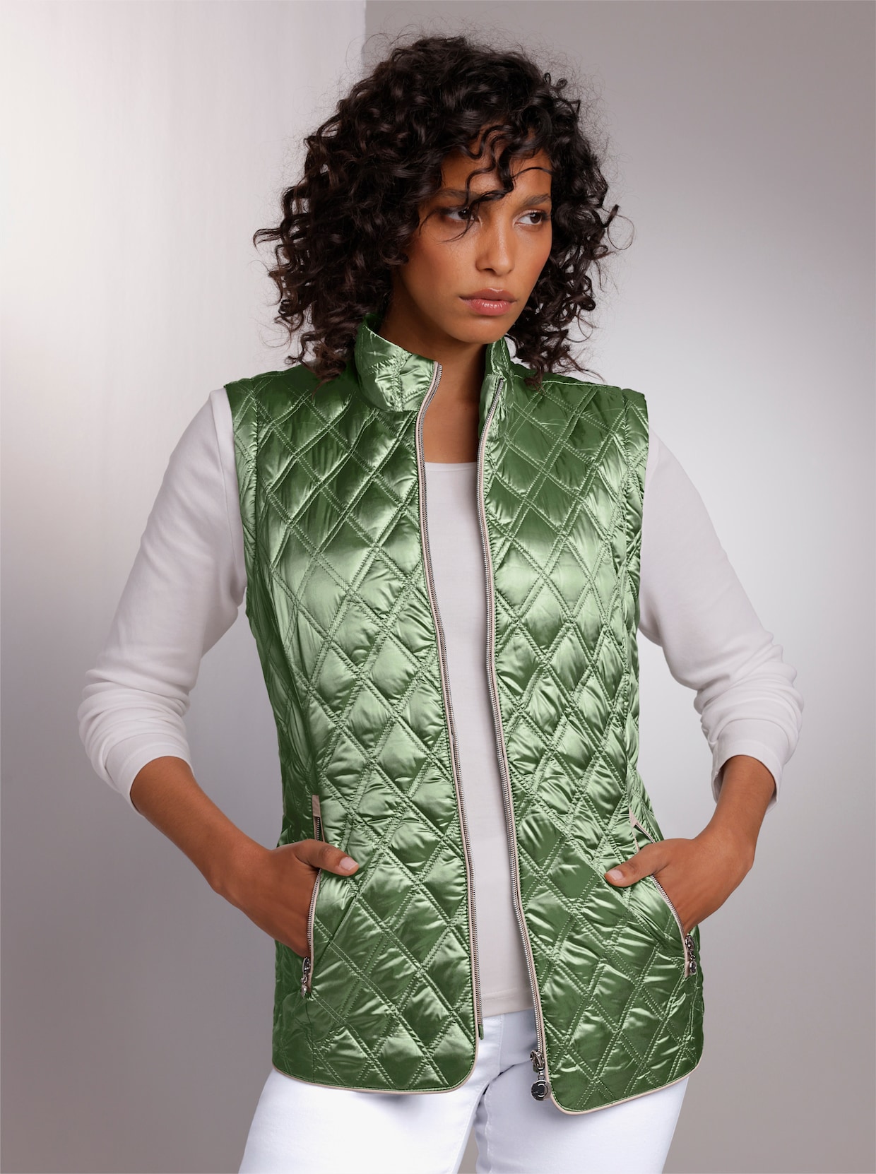 CREATION L PREMIUM Leichtdaunenjacke mit 2 Tragevarianten - eucalyptus
