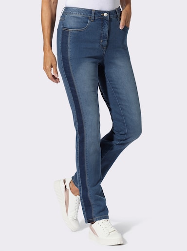 High-waist-Jeans - blue-bleached