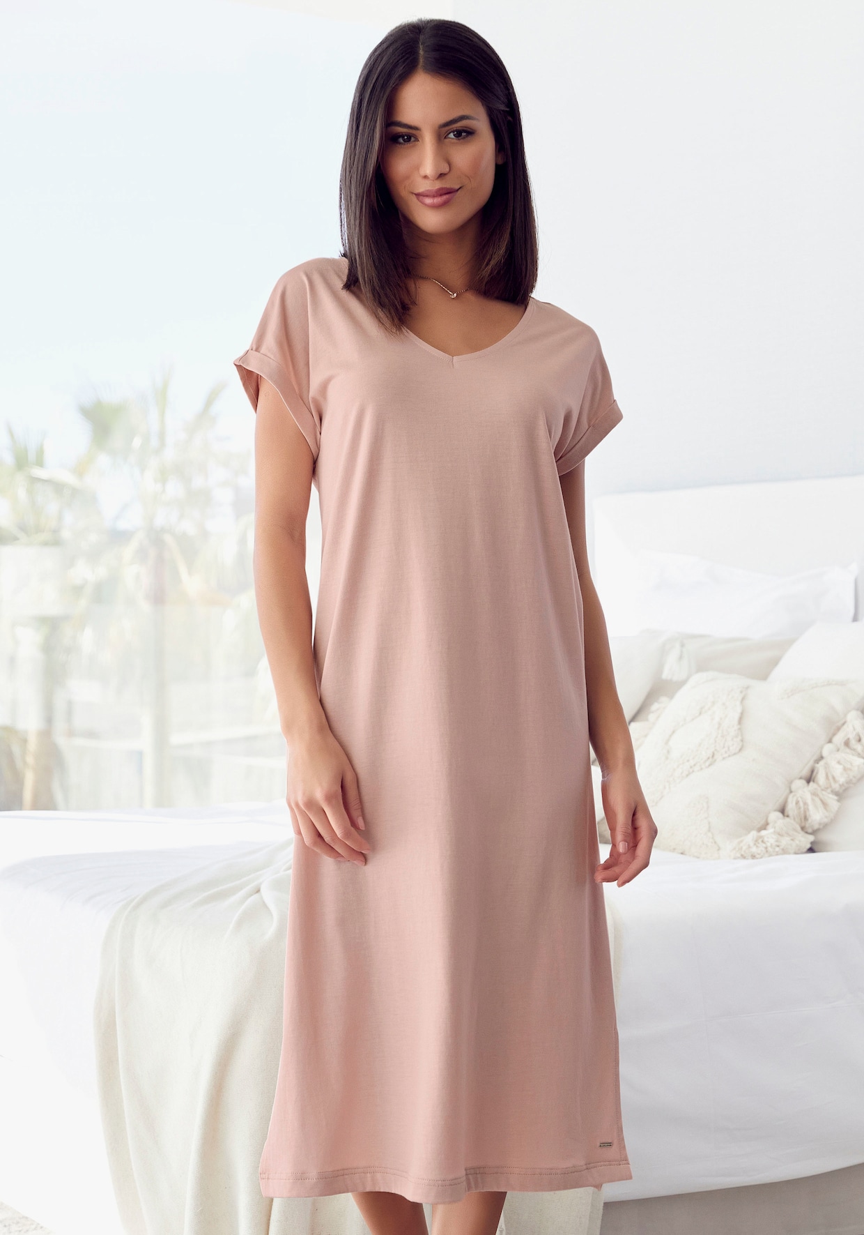 LASCANA Chemise de nuit - vieux rose