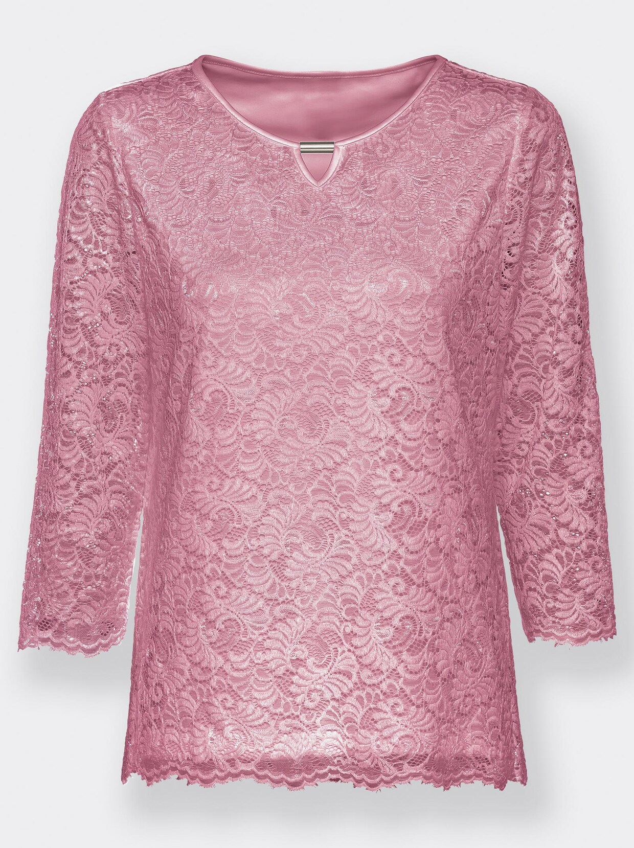Spitzenshirt - altrosa