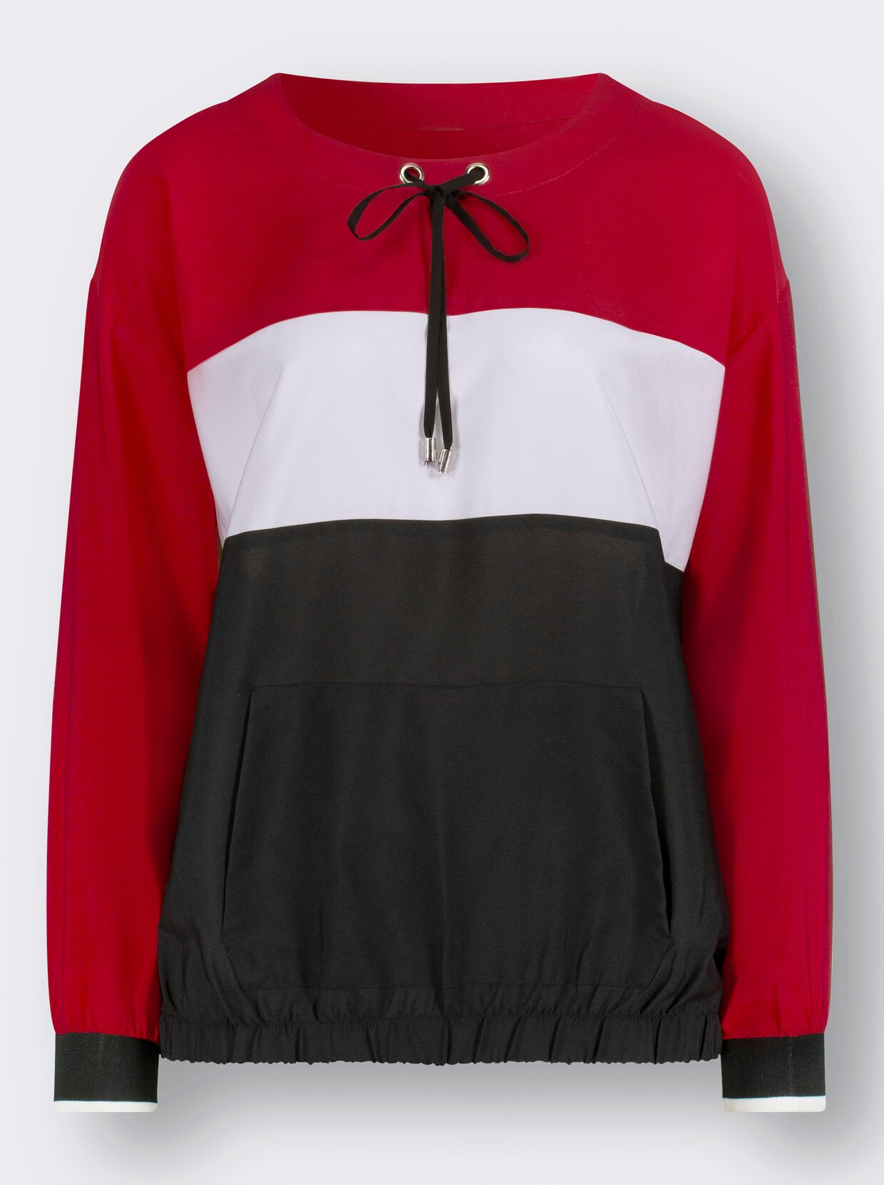 Comfortabele blouse - rood/zwart