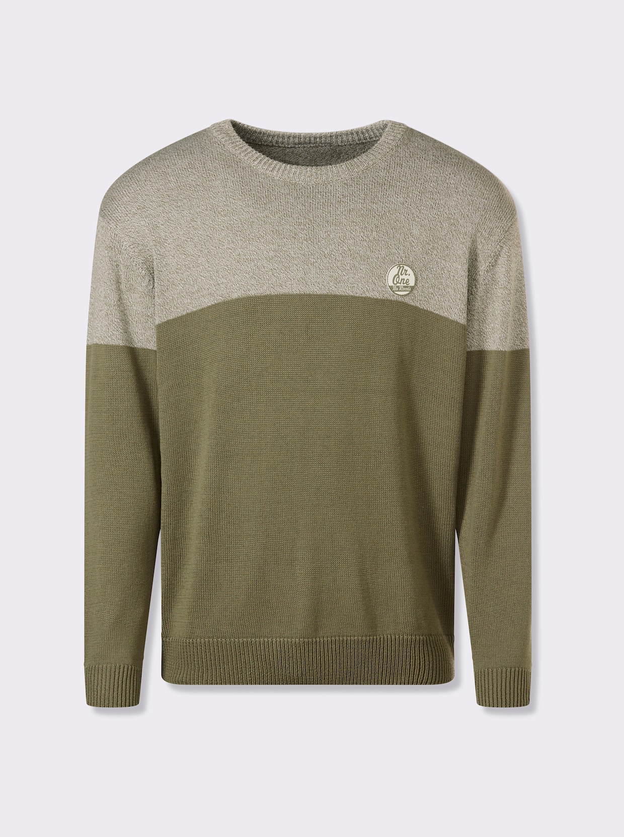 Catamaran Rundhalspullover - khaki-meliert