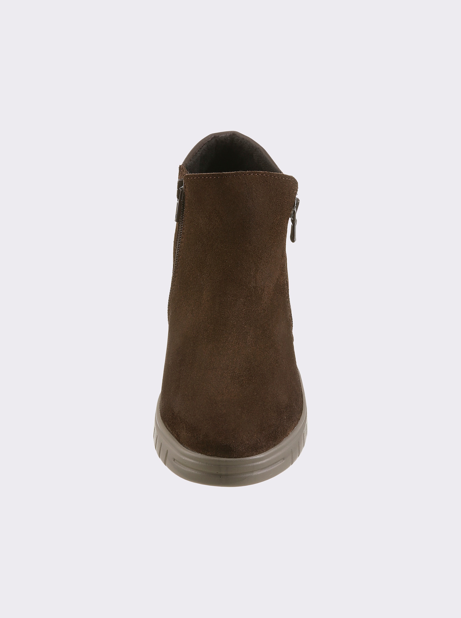 airsoft modern+ Stiefelette mit Veloursleder - schoko