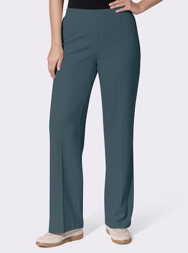 heine Hosen mit Bügelfalte - petrol-meliert