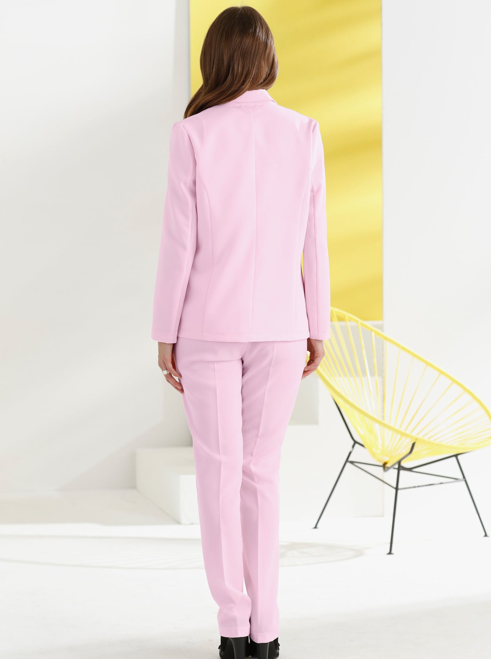 Blouseblazer met prinsessennaden - roos